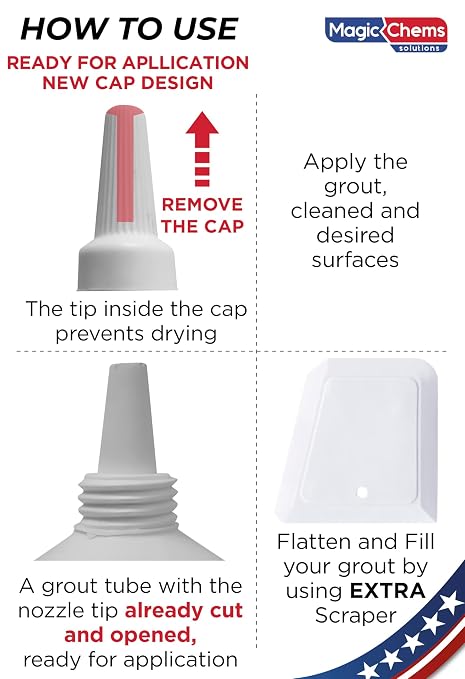 Tile Grout Repair, Grout Filler Tube Repair Kit, Tile Grout Paint, Grout Sealer - Image 3