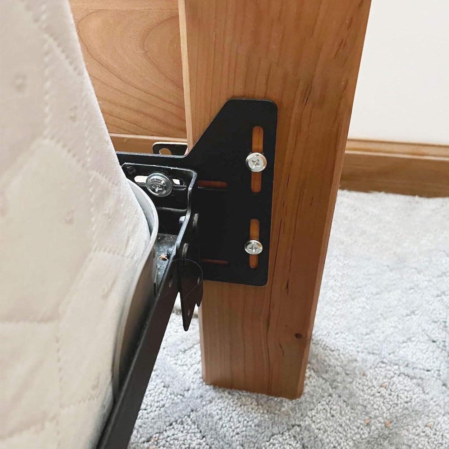 Yuleimy Full to Queen Conversion Kit, Headboard Brackets Adapter, 2 Pack | Heavy Duty Steel Bed Modification Plate Fits Headboard Adapter Kit And Bed Frame Adapter For Headboard
