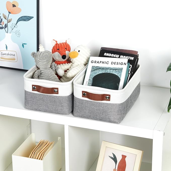 DULLEMELO Storage Baskets for Shelves, Small Fabric Storage Bins - Image 6