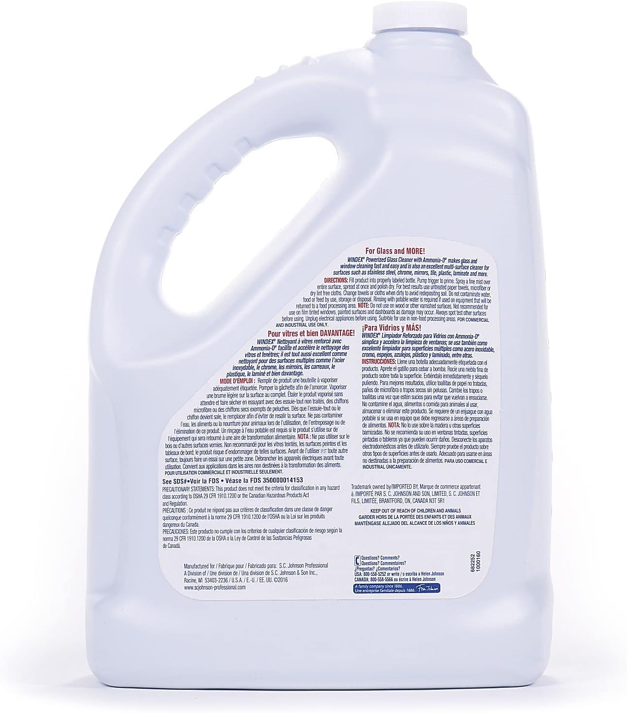 Windex Unscented Glass 1 gallon