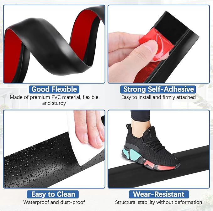 Vinyl Door Threshold Flooring Transition Strip Self Adhesive Carpet Edging Strip - Image 4
