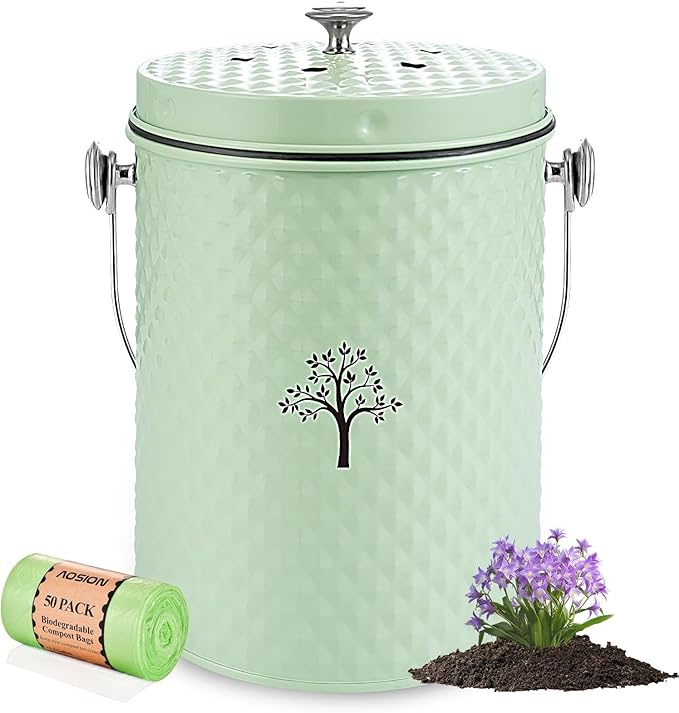 AOSION Countertop Compost Bin Kitchen，Odorless Indoor Compost Bin by AOSIONUSA