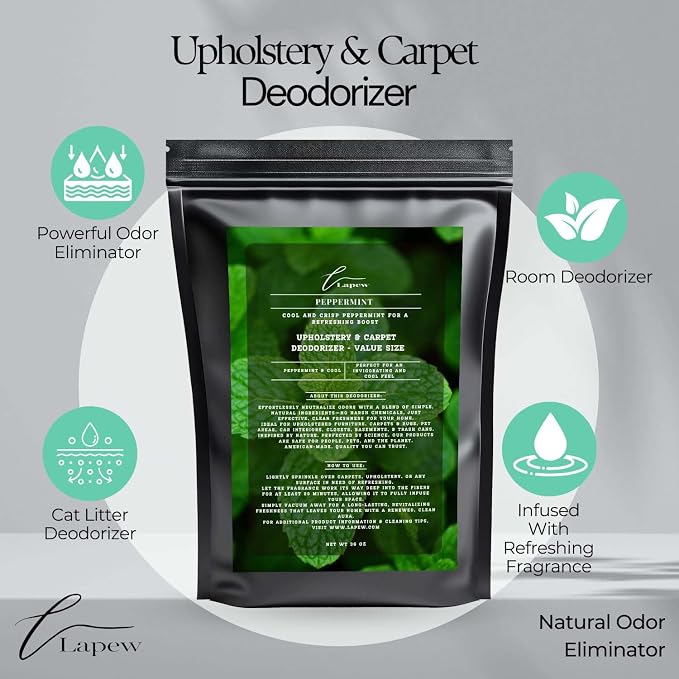 Peppermint Carpet Freshener Powder Refill 36 oz | Powerful Odor Eliminator - Image 3