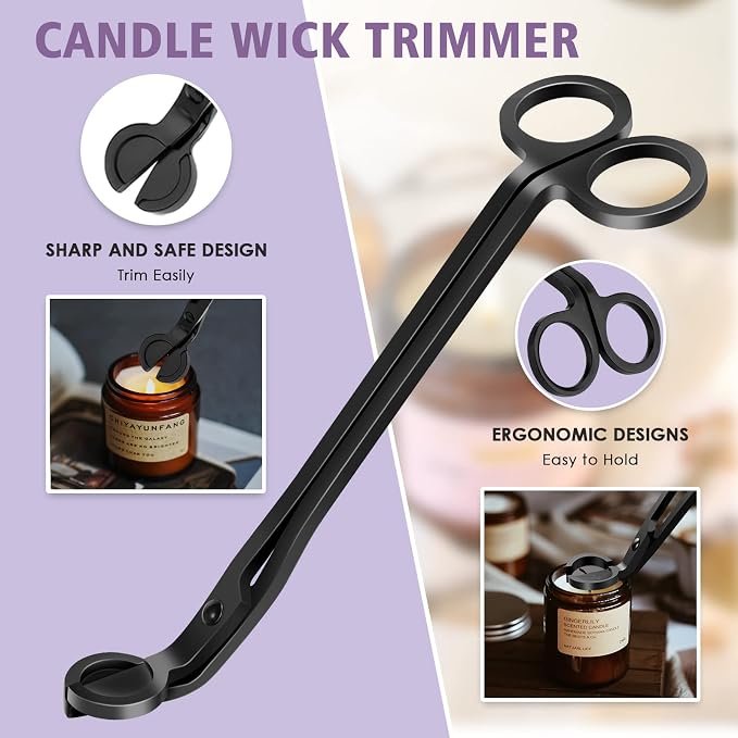 5 in 1 Candle Accessory Set, Candle Wick Trimmer Cutter, Candle Wick Dipper - Image 4