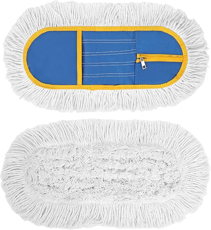 16 Inch Commercial Dust Mop Replacement Heads, 2 Pack Heavy Duty Industrial by SOBONNE
