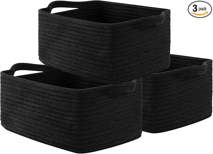 OIAHOMY Cotton Rope Woven Baskets by MasterofSpaceOptimization