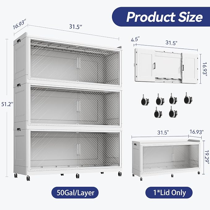 150 Gallon Extra Large Collapsible Storage Bin - Image 2