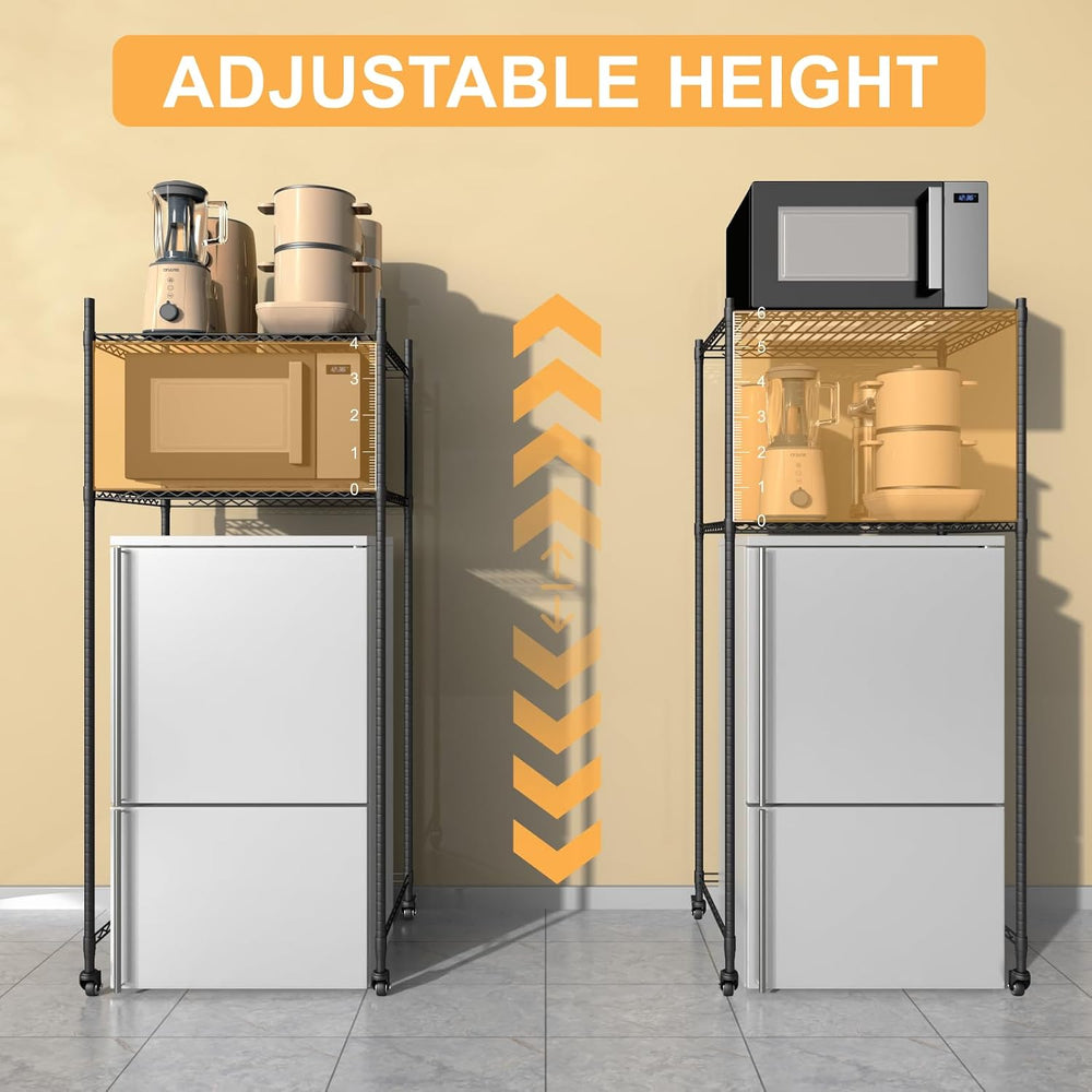 Over Mini Fridge Storage Rack, Height Adjustable, Flexible Storage