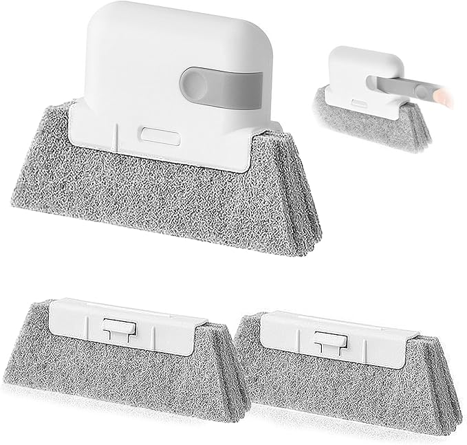 Window Cleaning Brush, 3 in 1 Window Sliding Door Track Cleaner, Tile Lines by CleanHomeHappyLife
