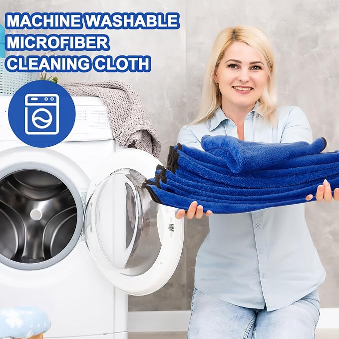 Tallew 50 Pcs Microfiber Towels 16 Inch x 16 Inch Microfiber Cloth Car Drying - Image 5