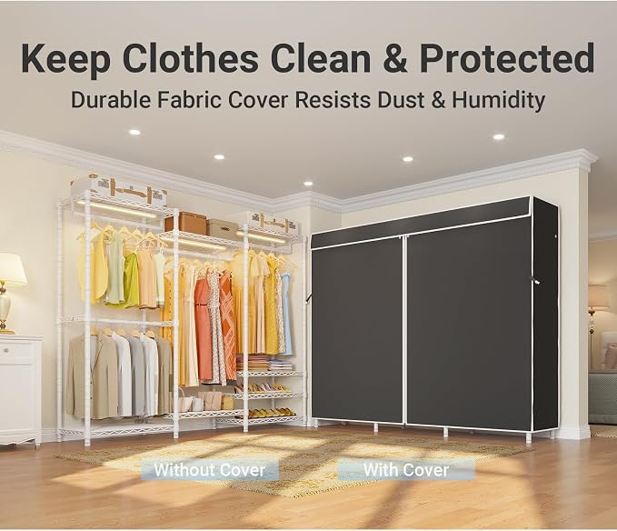 VIPEK V5LC Garment Rack Heavy Duty Covered Clothes Racks - Image 5