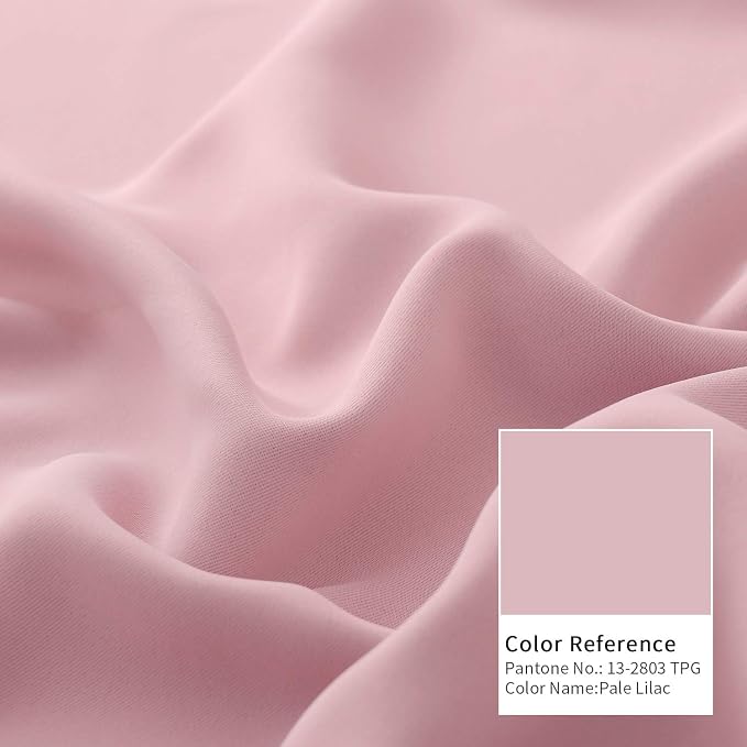 BGment Baby Pink Room Darkening Curtains 36 Inch Length - Image 8