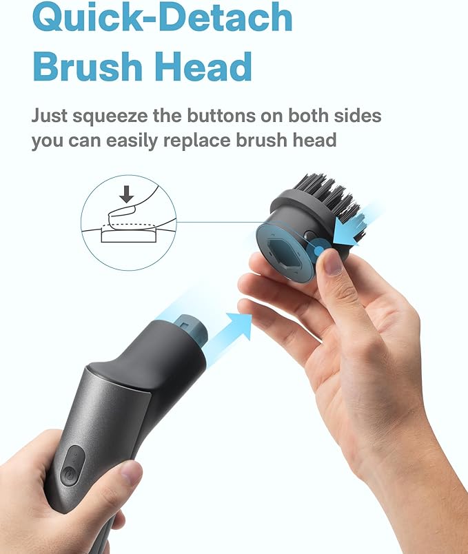 HOTO Cordless Electric Spin Scrubber, IPX7 Full Body Waterproof Bathroom - Image 9