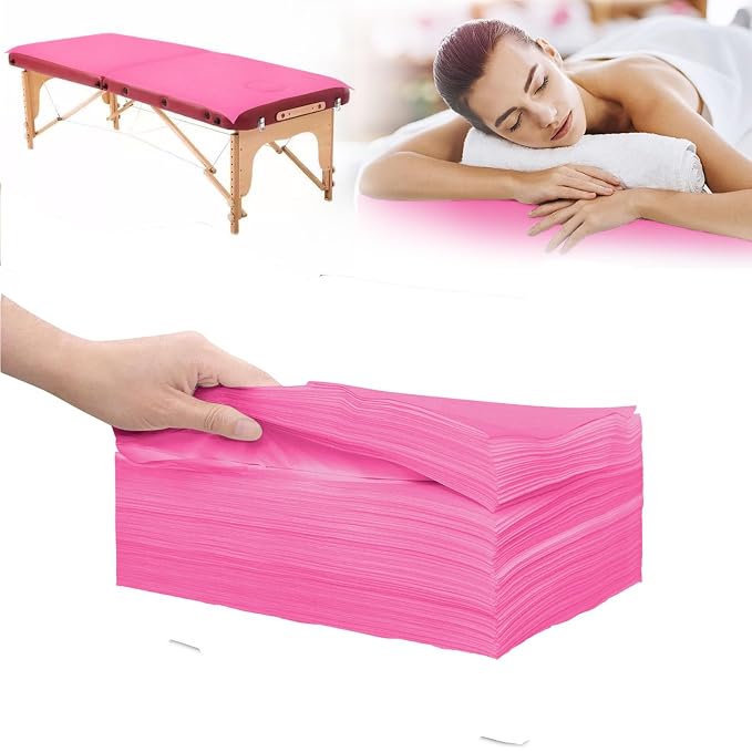 50Pcs Disposable Massage Table Sheets 31.5" x 71" Non-Woven Fabric Bed Covers by SZHZTEL