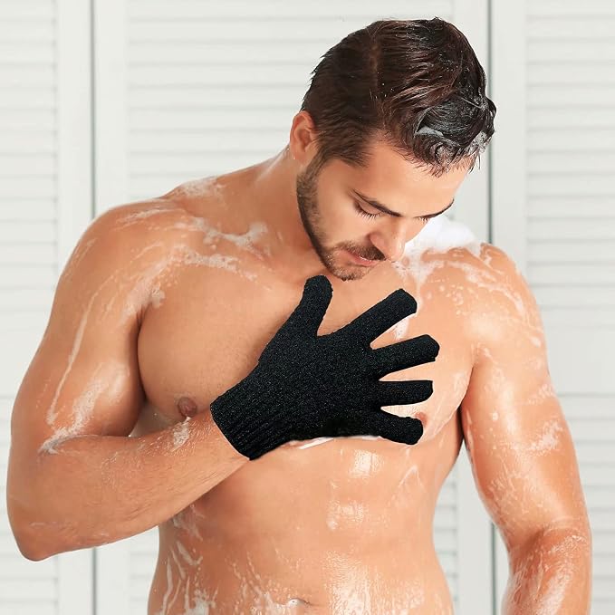 2 Pairs Bath Exfoliating Gloves - Image 5