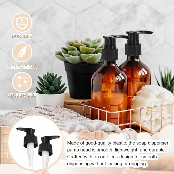 uxcell 8 Pcs Soap Dispenser Pump Heads Soap Dispensers Top Pumps Replacement - Image 4