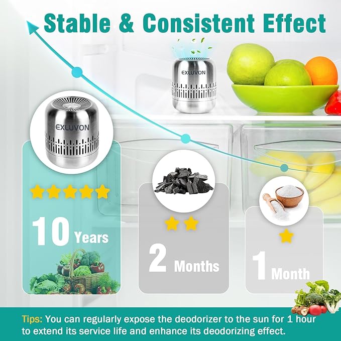Refrigerator Deodorizer, Lasts for 10 Years Fridge Deodorizer Kitchen Gadgets - Image 3