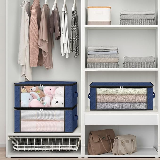 HomeHacks Storage 10-Pack Clothes Organizer Storage Bags Foldable Storage Box - Image 6