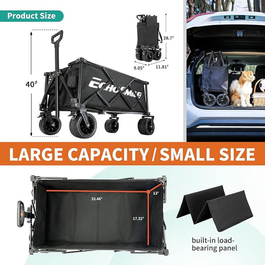 EchoSmile Collapsible Folding Wagon Cart - Image 2