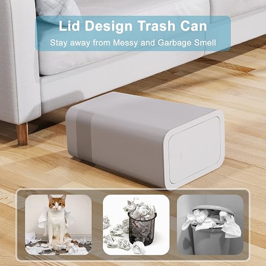 N. NETDOT 3 Pack 10 Liter / 2.6 Gallon Bathroom Trash Can, Small Trash Can - Image 5