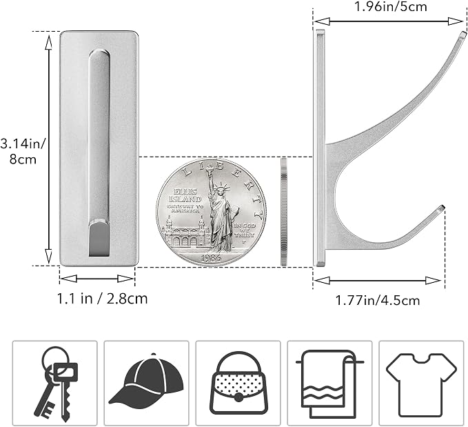 Self-Adhesive Coat Hooks for Hanging - Image 4