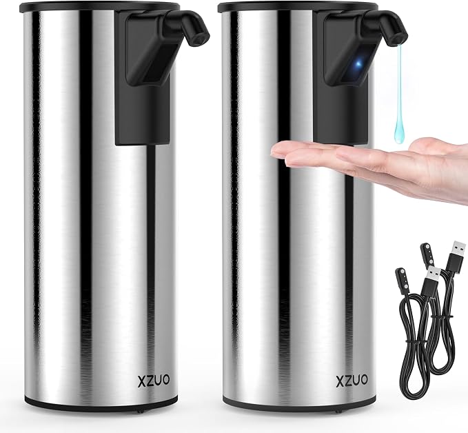 Automatic Soap Dispenser Touchless 11.8oz 4-Level Adjustment Auto Hand Soap by XZUO