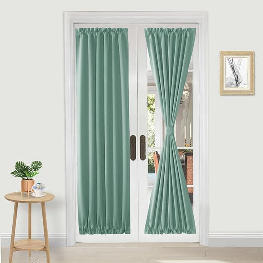 DWCN French Door Curtains – Rod Pocket Thermal Blackout Curtain by DWCN