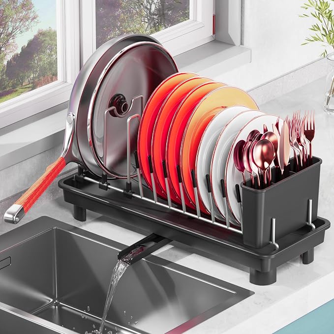 Small Dish Drying Rack, Compact Dish Rack by StartYourHomeStorageLife
