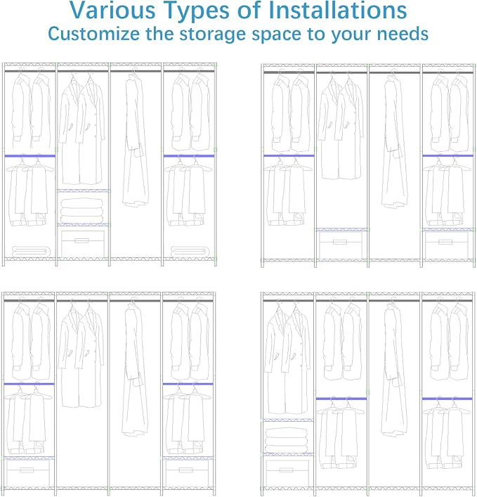 VIPEK V40 Medium Garment Rack Heavy Duty Clothes Rack - Image 6