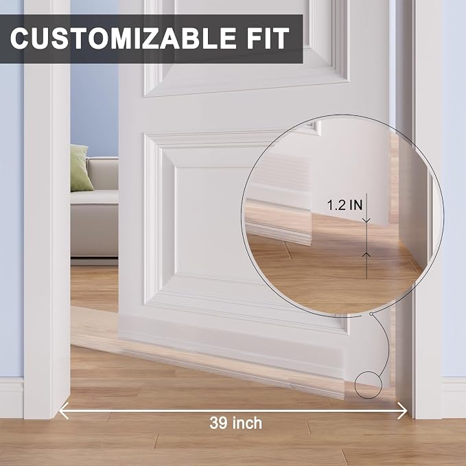 Door Draft Stopper, Door Sweep for Bottom of Door, Weather Stripping Door Seal - Image 8