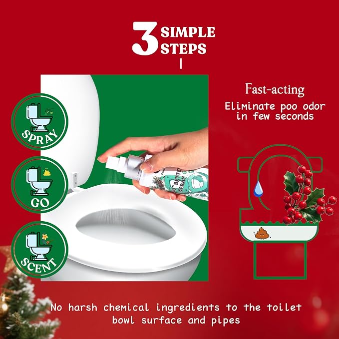 Clean-n-Fresh Toilet Spray, Holiday Pack Gift Set - Image 4