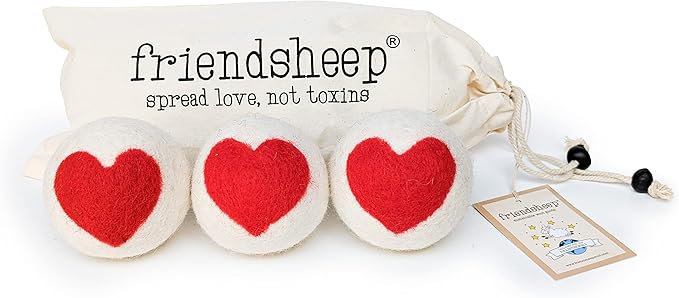 Friendsheep Wool Dryer Balls, Organic Reusable Fabric Softener Alternative by Friendsheep