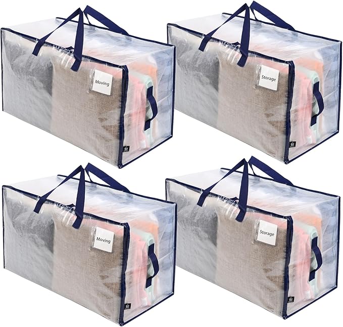 VENO 4 Pack Moving and Storage Bags, Heavy Duty, Alternative to Moving Boxes by Veno