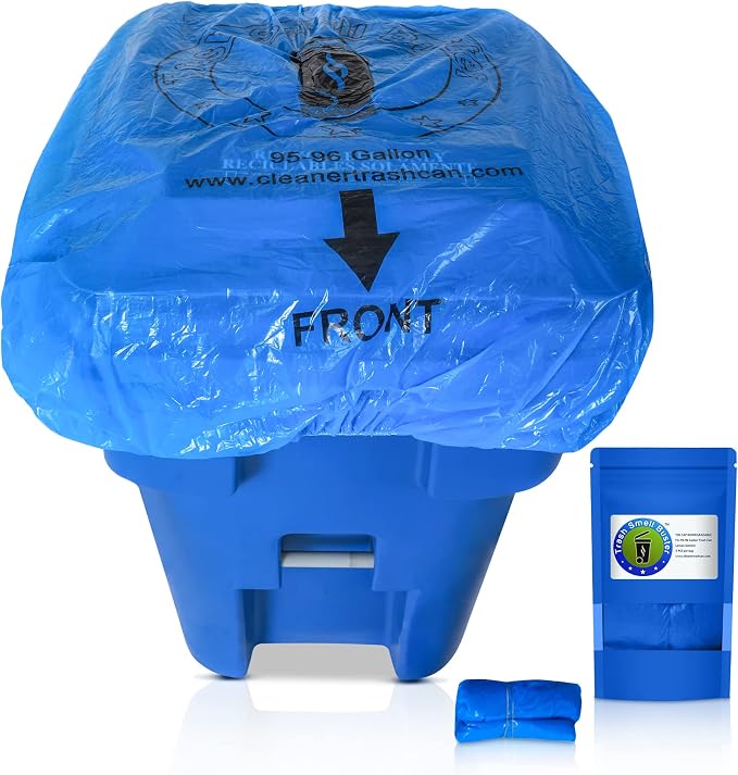 95 Gallon Trash Can Cover Odor Eliminating Bag by TrashSmellBuster