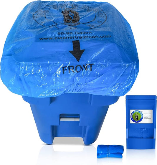 95 Gallon Trash Can Cover Odor Eliminating Bag by TrashSmellBuster