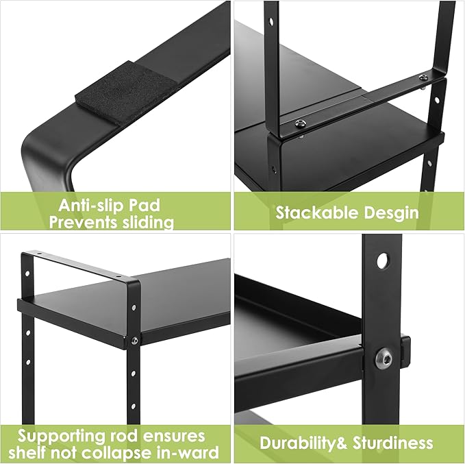 Expandable Cabinet Shelf Organizer Rack, Stackable Kitchen Counter Storage - Image 7