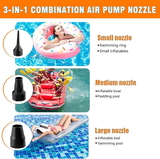 Air Pump Replacement Nozzles, 3 Set Replacement Nozzles, 3 Sizes Air Pump - Image 4