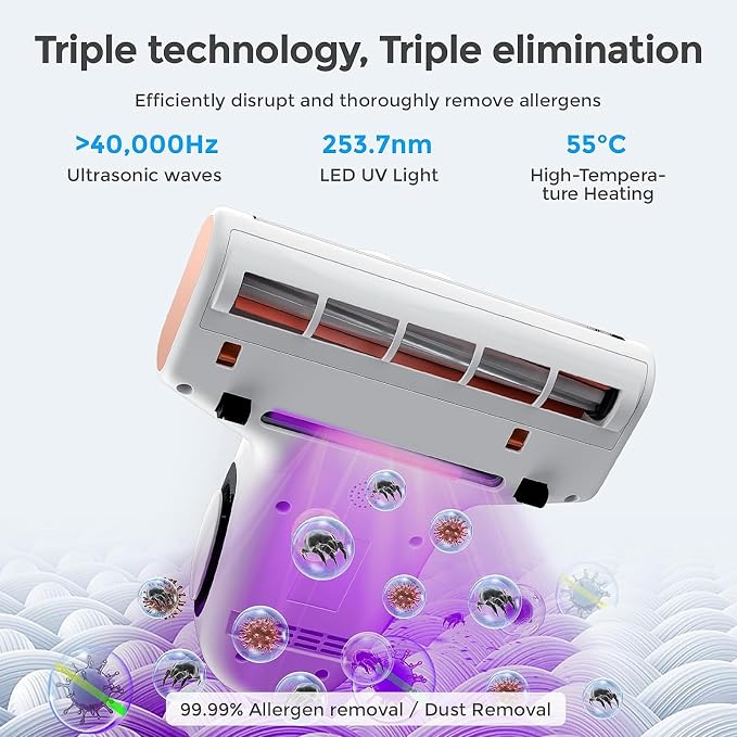 JIGOO J300 Lite Mattress Vacuum Cleaner，Bed Vacuum Cleaner - Image 5