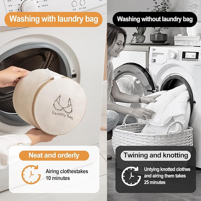 Mesh Laundry Wash Bags Set, 7 Piece Set of Laundry Bags - Image 5
