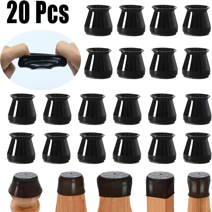 BUMACO 20Pcs Chair Leg Floor Protectors Chair Leg Protectors - Image 4