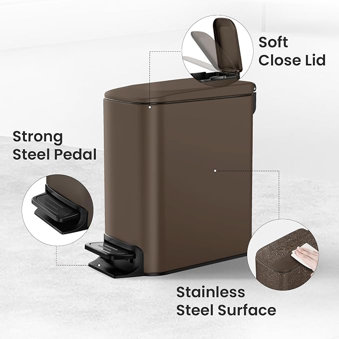 Cesun Small Bathroom Trash Can - Image 4