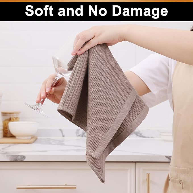 Homaxy 100% Cotton Waffle Weave Kitchen Towels - Image 4