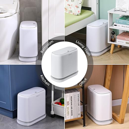 funest Bathroom Trash Can, 3.3 Gallon Slim Trash Can - Image 5