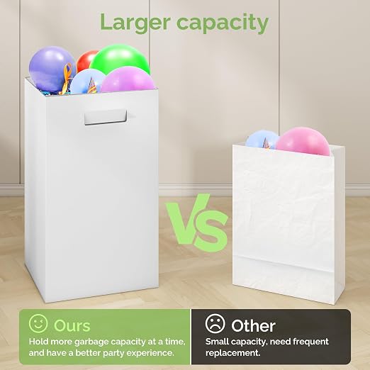 Extra Strong Corrugated Cardboard Portable Garbage Can, 4 Pack Reuseable and - Image 3