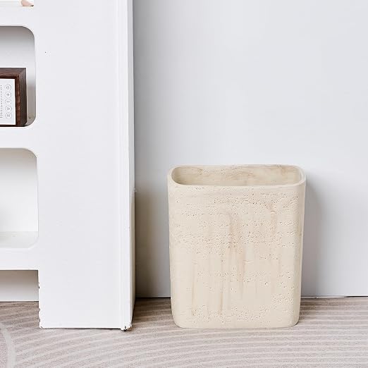 Polytree Natural Travertine Textures Bathroom Trash Can 1.8 Gallon Small - Image 4