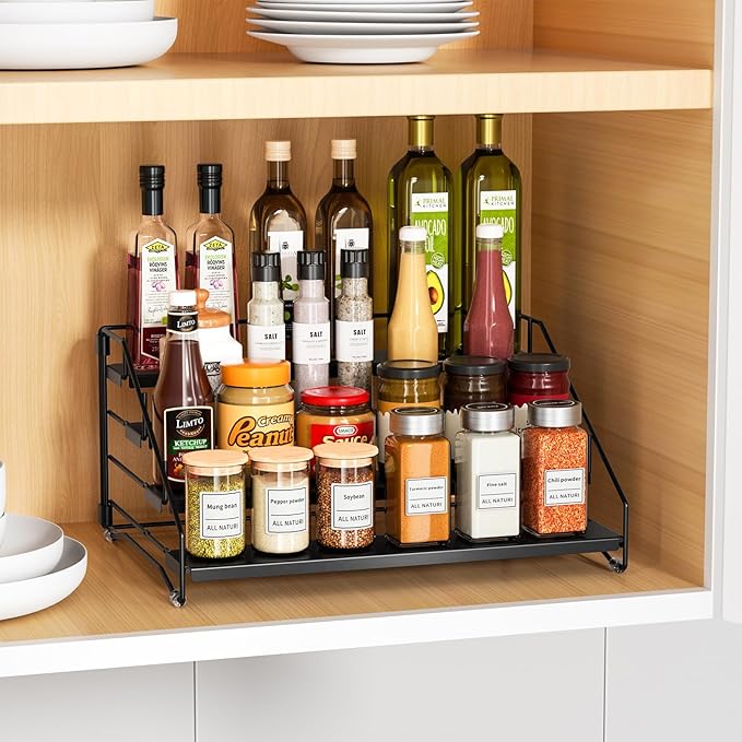 RCHYFEED Spice Rack Organizer for Cabinet Pantry, 4 Tier Spice Rack Countertop - Image 7