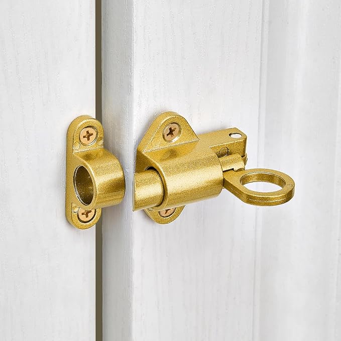 4 Packs Self-Closing Latches，Gold Spring Door Lock，Resilient Bolt Latch - Image 5