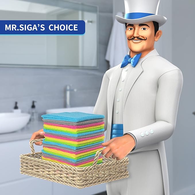 MR.SIGA Microfiber Cleaning Cloth, All-Purpose Cleaning Towels, Size 11.8 x - Image 2