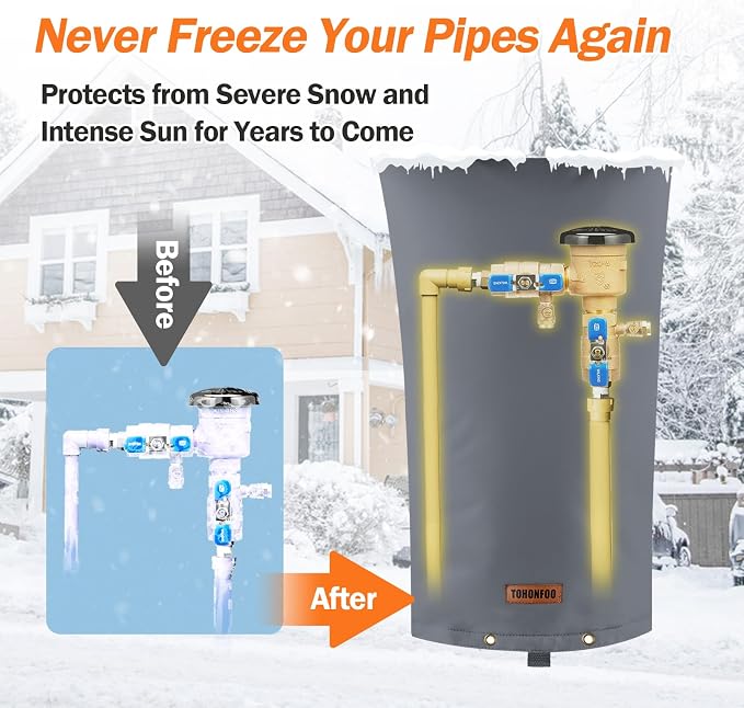 TOHONFOO Backflow Preventer Pipe Insulation Cover - Image 3