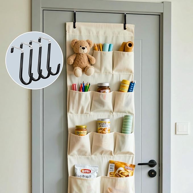 HOOSUN 4 Pack Over The Door Hooks, 4.96In Hooks - Image 4